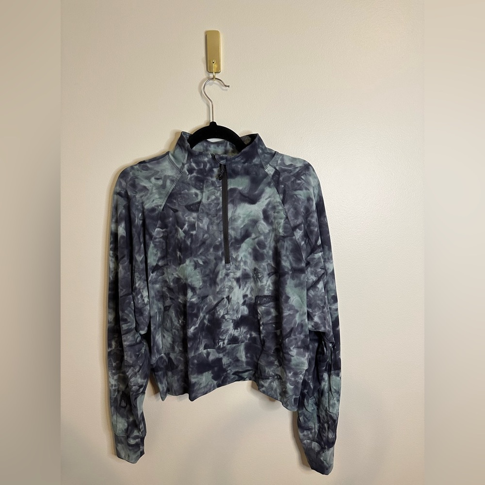 Ready to Rulu half-zip pullover Diamond dye silver blue tidewater teal graphite